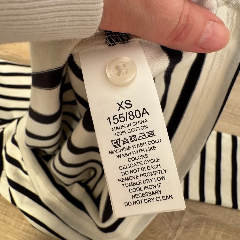 Kate Spade Poplin Collar Striped Tee‎ Dress Women’s Sz Xs Classic